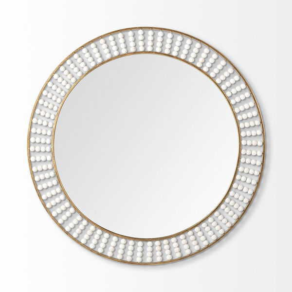 Claiborne Gold Round Wall Mirror, image 2