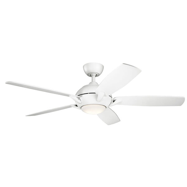 Geno Matte White 54-Inch LED Ceiling Fan, image 1