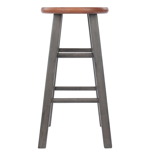 Ivy Rustic Teak and Gray Counter Stool, image 2