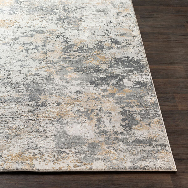 Aisha Charcoal and Mustard Rectangular: 5 Ft. 3 In. x 7 Ft. 3 In. Rug, image 3