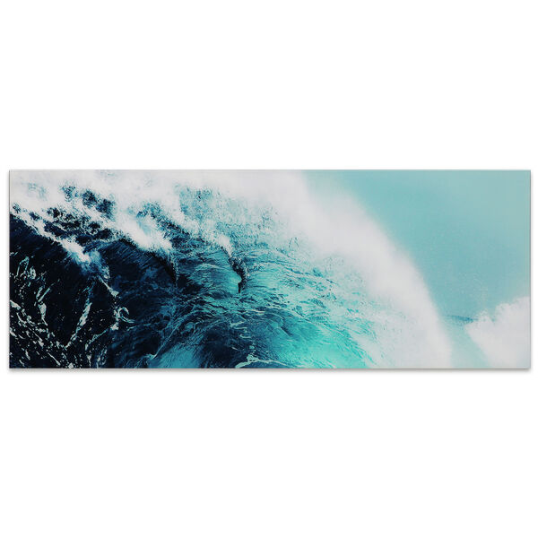 Blue Wave 1 Frameless Free Floating Tempered Glass Graphic Wall Art, image 2