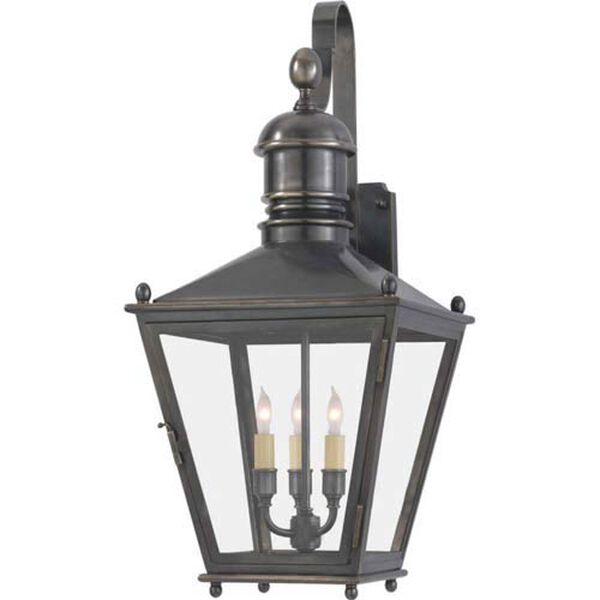 Sussex Medium Bracket Lantern in Bronze by Chapman and Myers, image 1