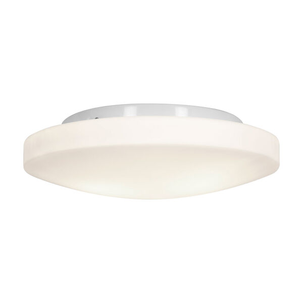 Orion White Three-Light 13-Inch Flush Mount with Opal Glass, image 1