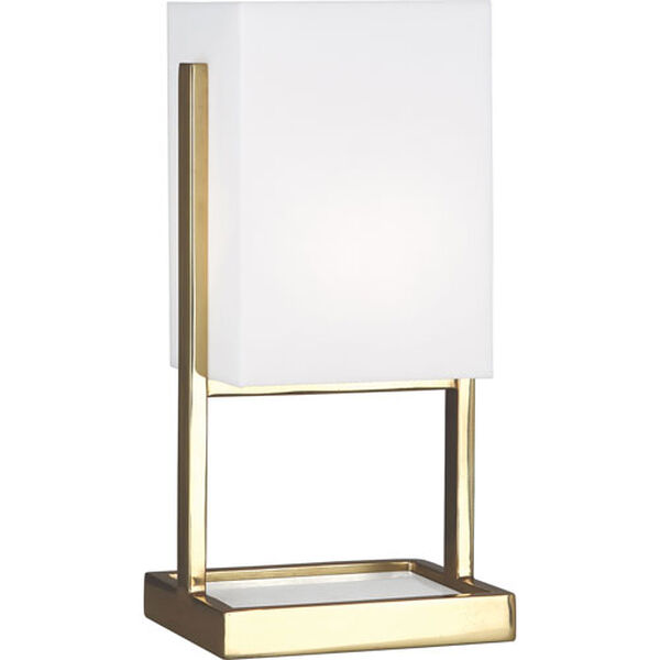 Guildford  Brass and White Marble 13-Inch One-Light Table Lamp, image 1
