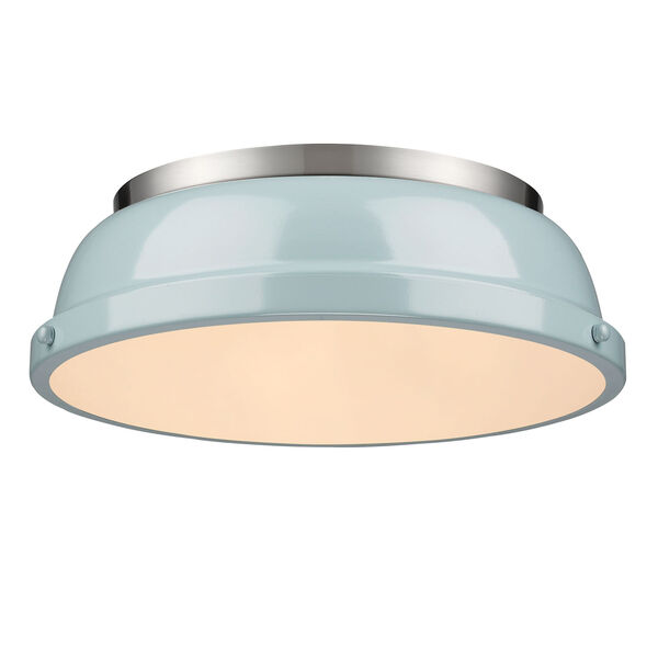 Duncan Seafoam and Pewter Two-Light Flush Mount, image 1