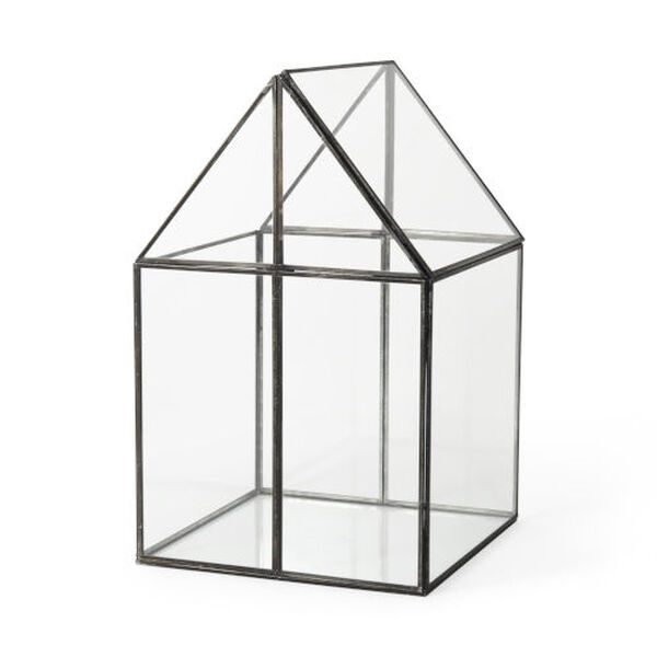 Sikes Black 16-Inch Height Large Glass Terrarium Box, image 1