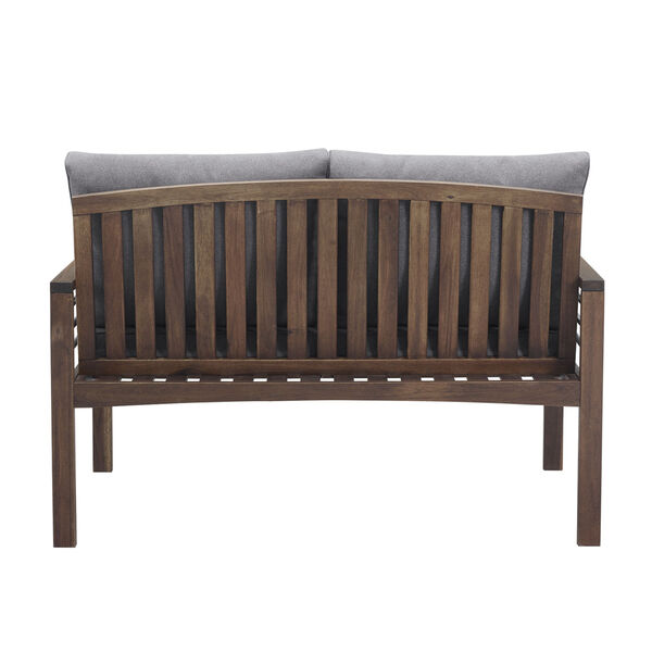 Pearson Gray and Dark Brown Outdoor Loveseat, image 6