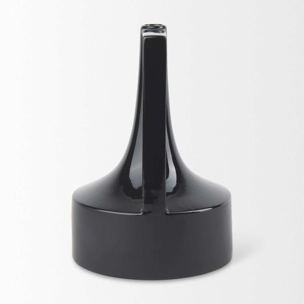 Burton Black Ceramic Jug Vase, image 4