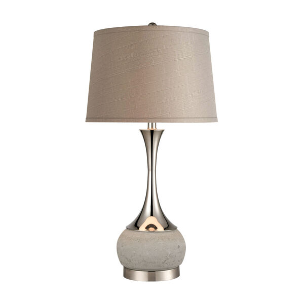 Septon Gray Concrete Polished Nickel One-Light Table Lamp, image 1