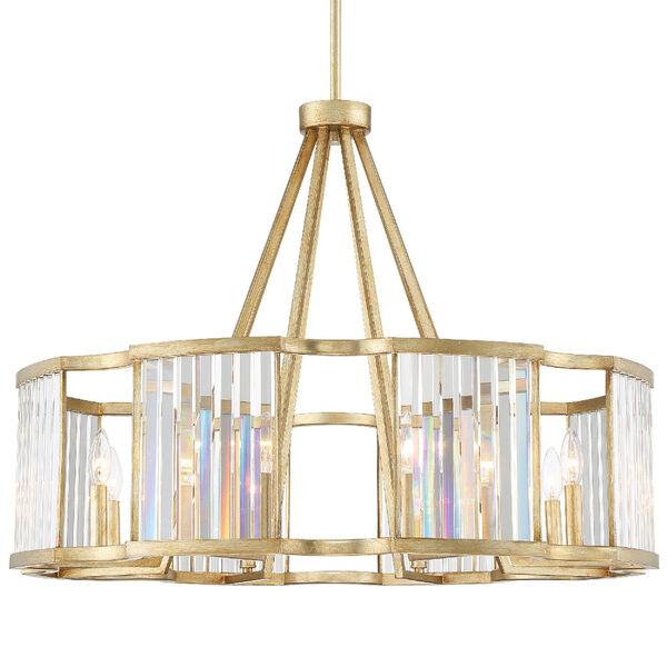 Darcy Distressed Twilight Eight-Light Chandeliers, image 1