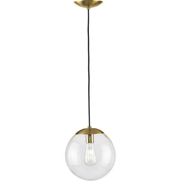 P500310-109: Atwell Brushed Bronze One-Light Pendant with Clear Glass, image 3