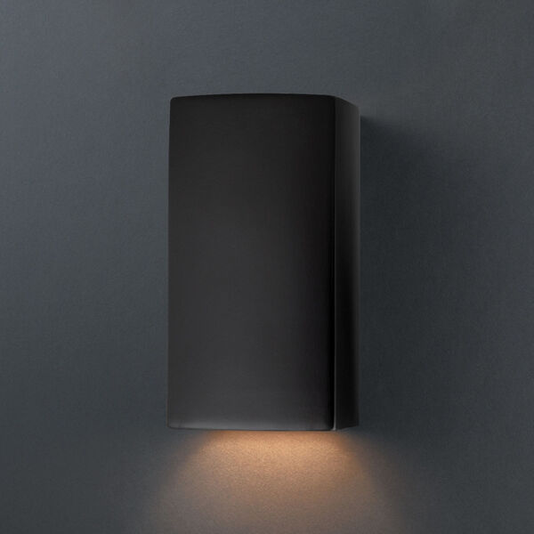 Ambiance Carbon Matte Black Five-Inch Closed Top GU24 LED Rectangle Outdoor Wall Sconce, image 2
