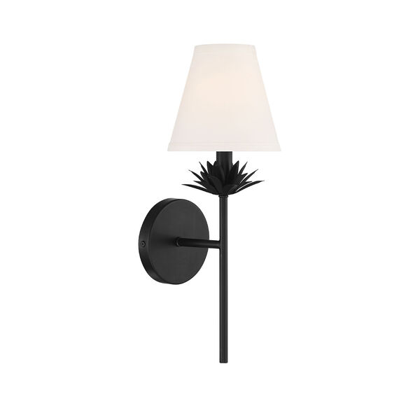 Lowry Matte Black 17-Inch One-Light Wall Sconce, image 1