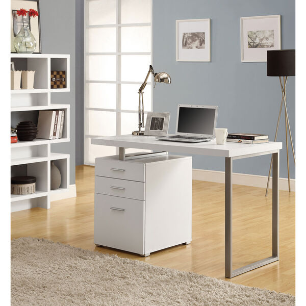 Computer Desk - 48L / White Left or Right Facing, image 1