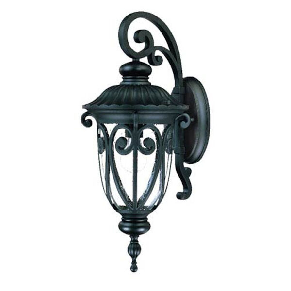 Naples Matte Black One-Light 22.75-Inch Outdoor Wall Mount, image 1