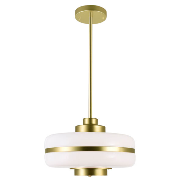 Elementary Pearl Gold One-Light 12-Inch Pendant, image 1