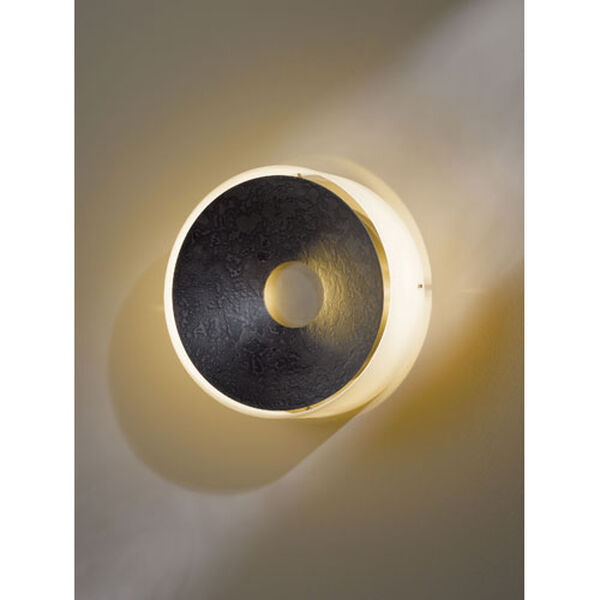 Oculus Dark Smoke One Light Wall Sconce with Opal Glass, image 1