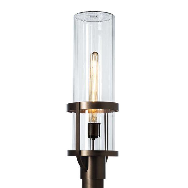 Alcove Coastal Bronze One-Light Outdoor Post Light with Clear Glass, image 3