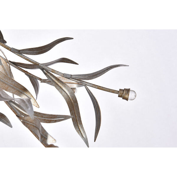 Priscilla Silver Leaf Four-Light 19-Inch Semi Flush Mount, image 6