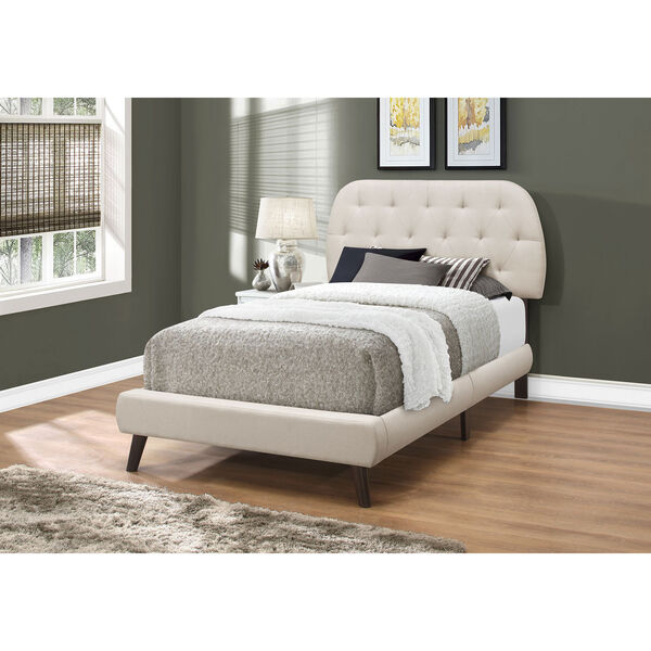 Hawthorne Ave Beige 50 Inch Twin Bed, Twin Bed Under $50
