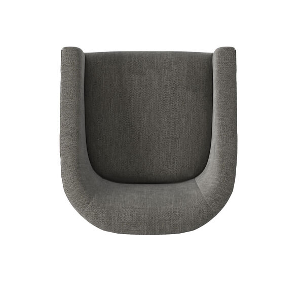 Geneva Charcoal Wood Base Swivel Chair, image 4