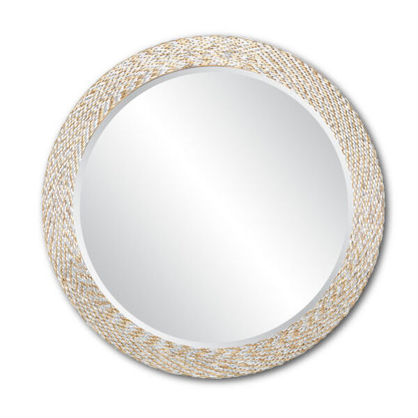 Glimmer Gold and Silver 34-Inch Round Mirror, image 1