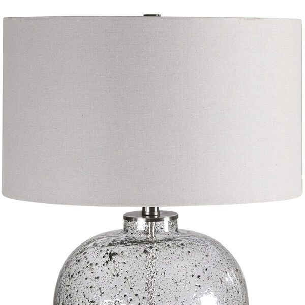 Storm Brushed Nickel One-Light Glass Table Lamp, image 6