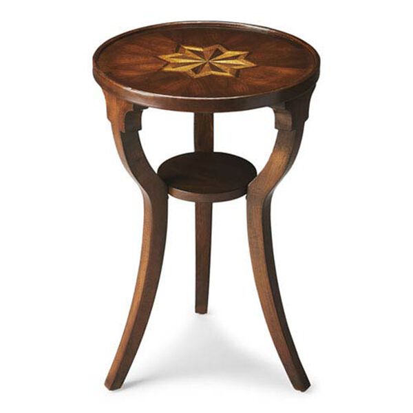 Evelyn Cherry Round Accent Table, image 1