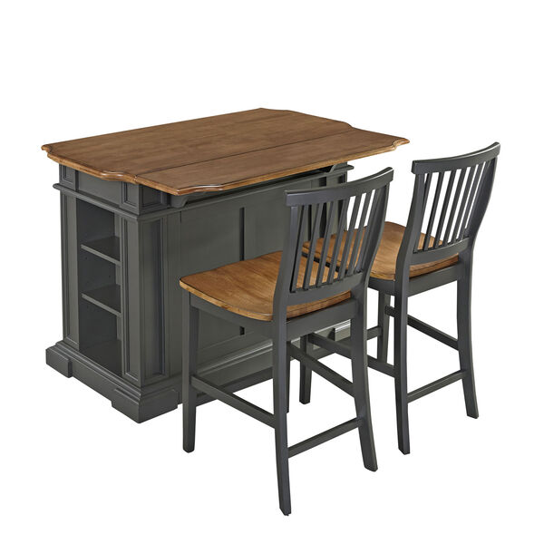 Americana Kitchen Island with Two Stools, image 2