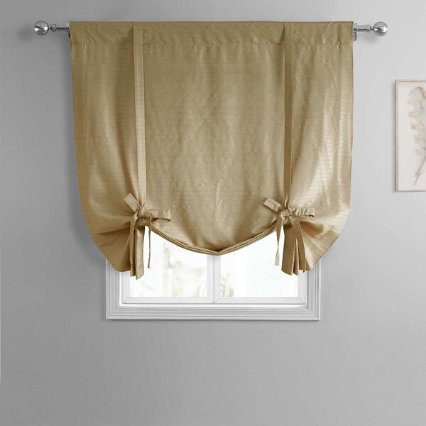 Hand Weaved Cotton Tie-Up Window Shade Single Panel, image 3