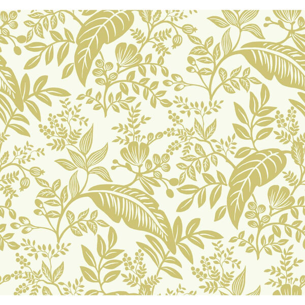 Rifle Paper Co. Gold and White Canopy Wallpaper, image 2