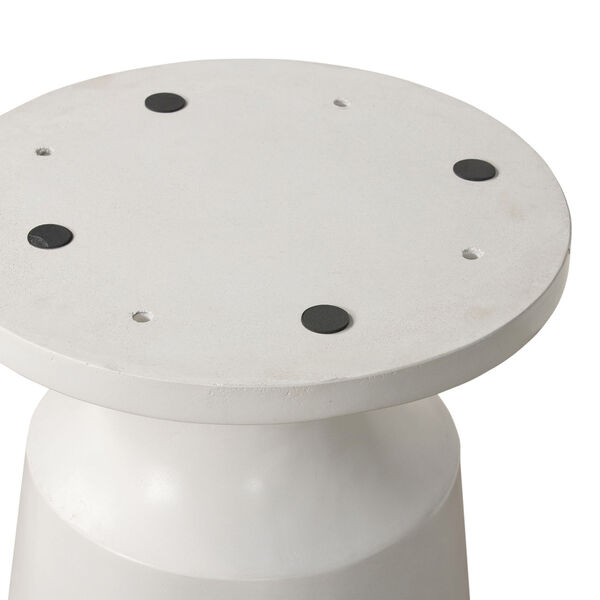 Pinni Pure White Concrete Bronze Painted Dining Table, image 3