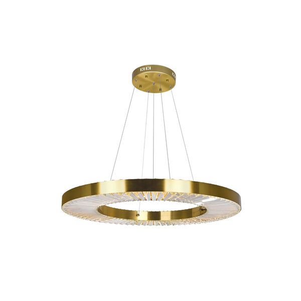 Bjoux Brass Integrated LED 32-Inch Chandelier, image 1