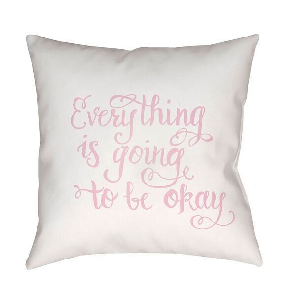 Everything Pink and White 18 x 18-Inch Throw Pillow, image 1