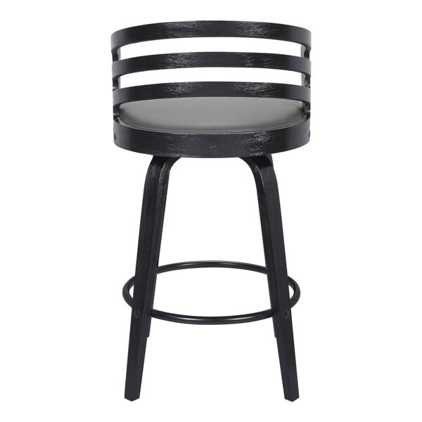 Jayden Black and Gray 26-Inch Counter Stool, image 4