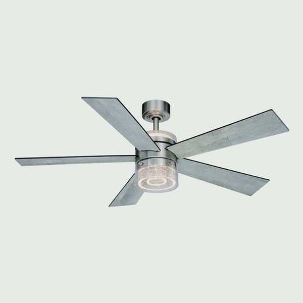 Ashford Brushed Nickel Integrated LED Dual Ceiling Fan with Remote, image 1