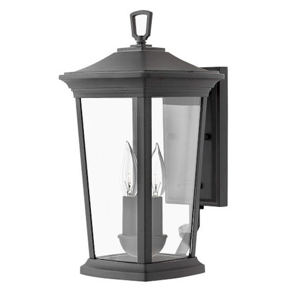 Bromley Museum Black 16-Inch Two-Light Outdoor Small Wall Mount, image 3