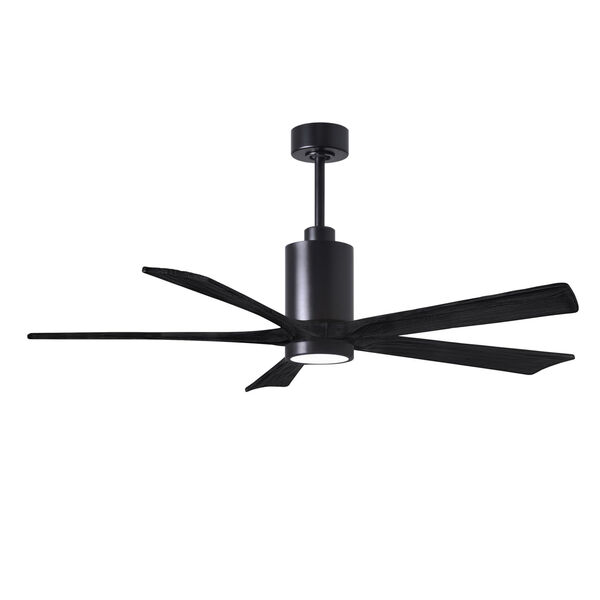 Patricia-5 Matte Black 60-Inch Ceiling Fan with LED Light Kit, image 1