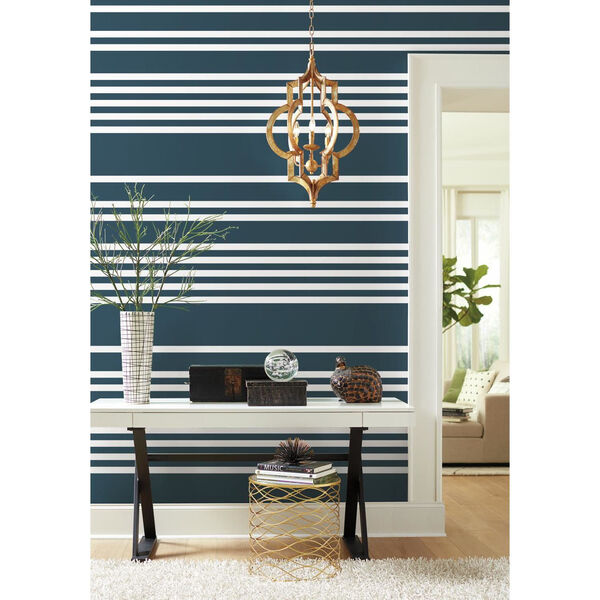Stripes Resource Library Navy Scholarship Stripe Wallpaper – SAMPLE SWATCH ONLY, image 2