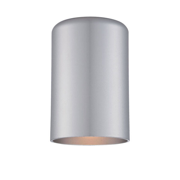 Brushed Silver Six-Inch One-Light Outdoor Wall Mount, image 1