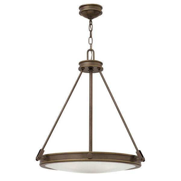 Collier Light Oiled Bronze 22-Inch Four-Light Inverted Pendant, image 4