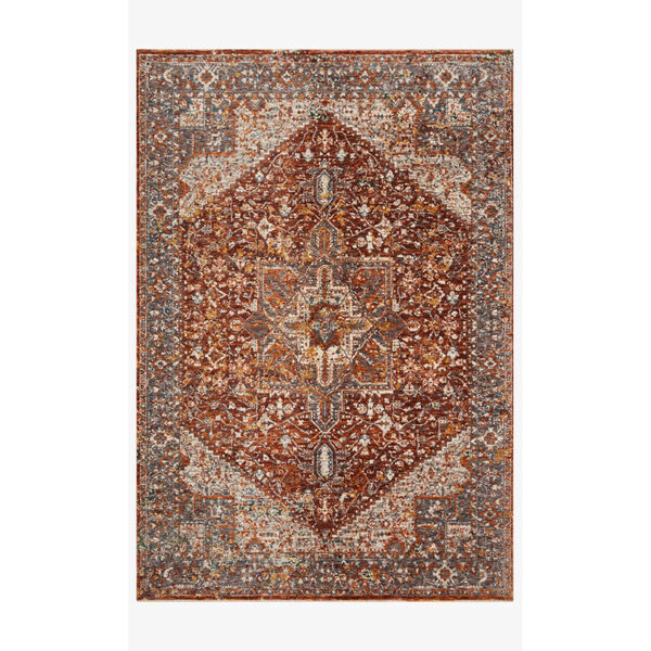 Lourdes Rust and Multicolor Rug, image 1