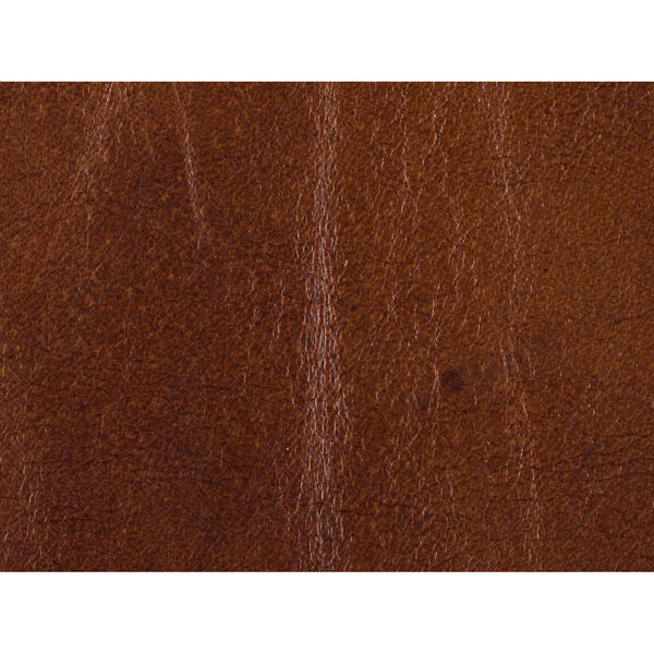 Exton Brown Leather Ottoman, image 2