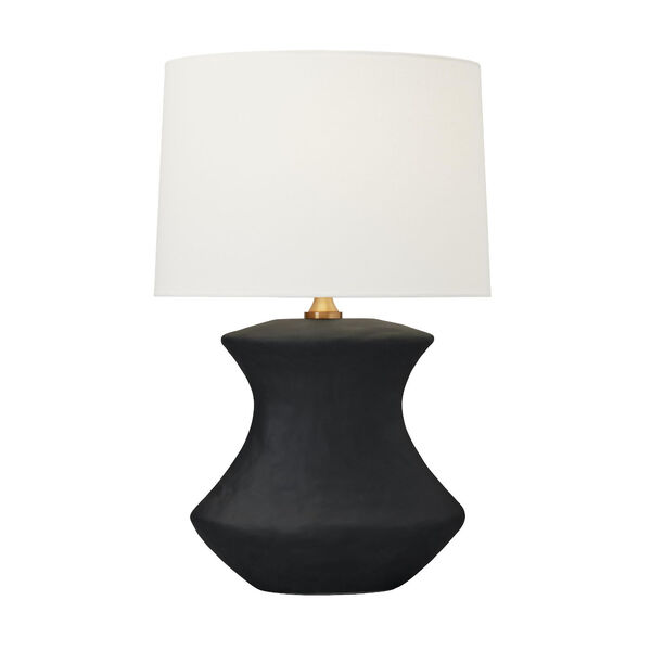 Bone Rough Black and White One-Light Ceramic Table Lamp, image 1