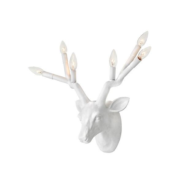 Stag Chalk White Six-Light Wall Sconce, image 3