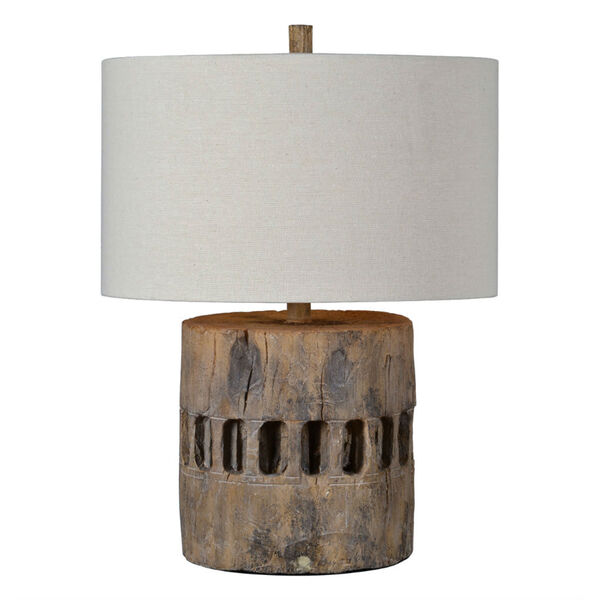 Decklin Weathered Wood 23-Inch One-Light Table Lamp, image 1