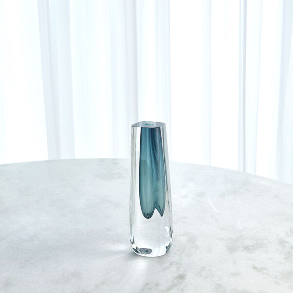 Studio A Home Azure Square Cut Glass Vase, image 2