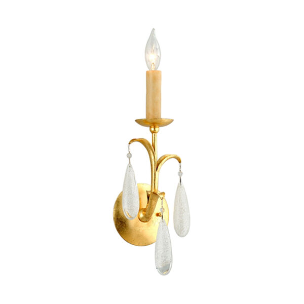 Prosecco Gold Leaf One-Light Wall Sconce, image 1