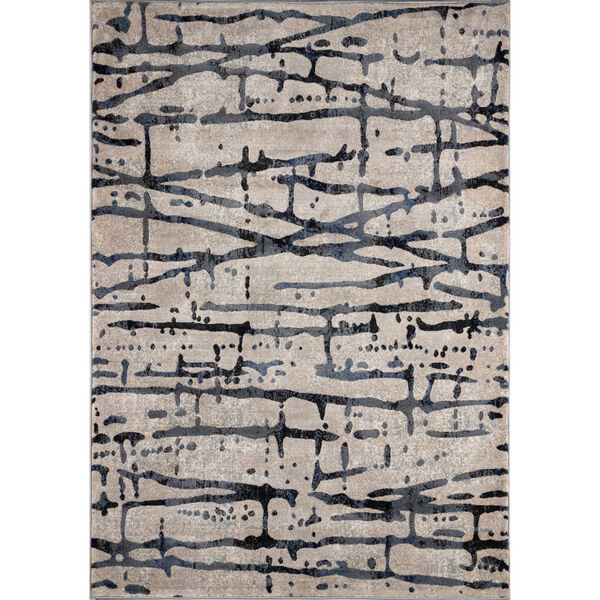 Logan Abstract Gray Rectangular: 3 Ft. 11 In. x 5 Ft. 7 In. Rug, image 1