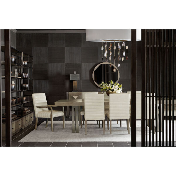 Mosaic Dark Taupe Ash Solids and Leather Dining Chair, image 3